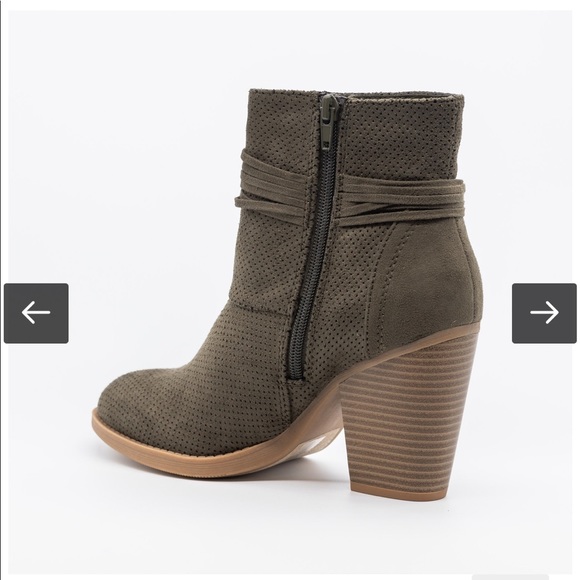 Chic Pinhole Fashion Booties ANKLE BOOTS SUEDE - Picture 2 of 5